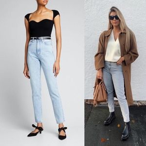 SLVRLAKE Beatnik High Rise Slim Cropped Ankle Jeans In Cali Skies Size 27 NWT